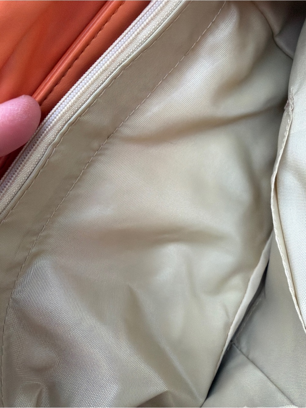 Daniline Orange Satchel Handbag Gold Hardware Top Handle Shoulder Bag PVC - Picture 13 of 15